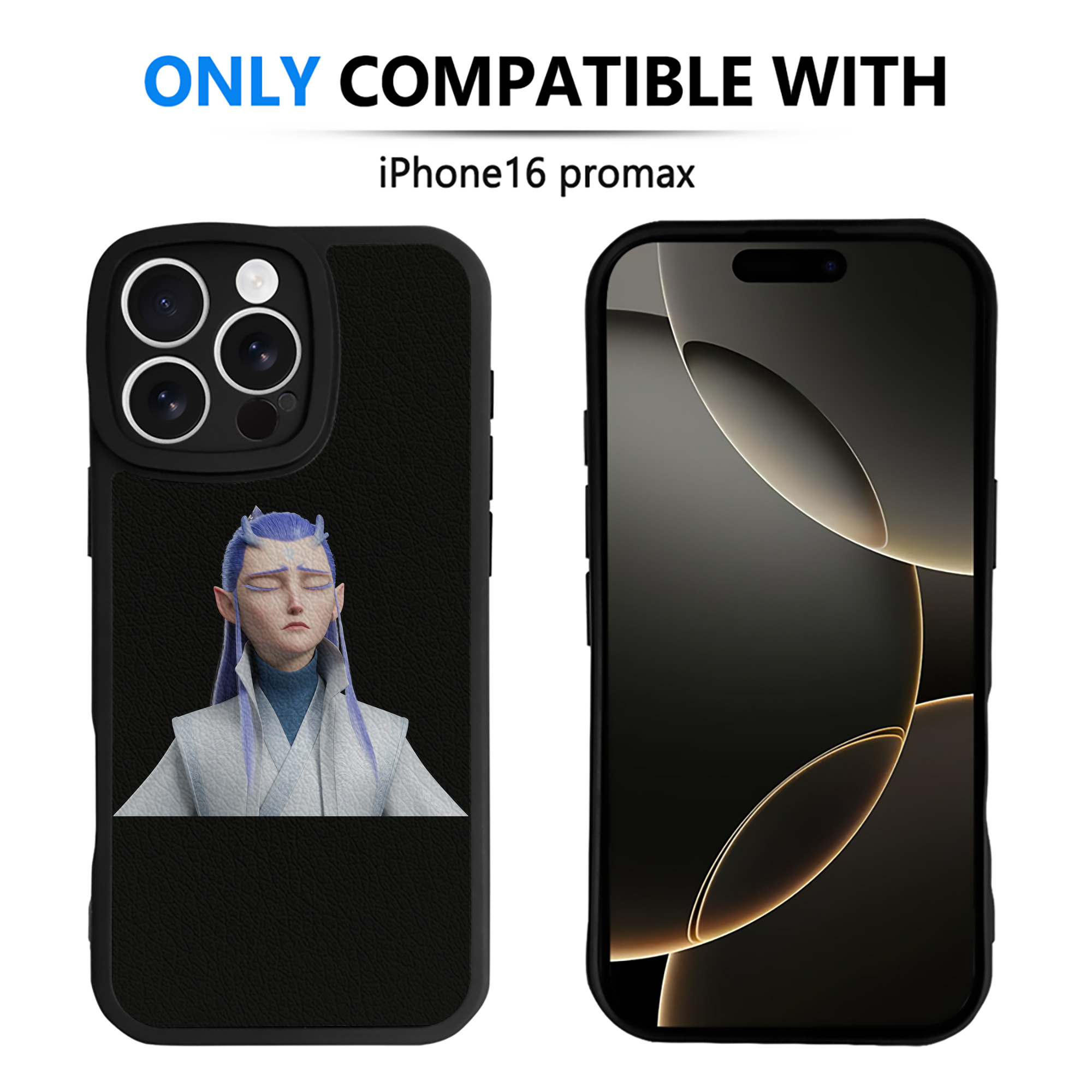 （画像用） Ne Zha 2 ナタ 魔童の大暴れ 【iPhone 16シリーズ対応】シリコンスマホケース（レザー調） 材質：シリコン
